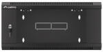 Lanberg 19" Fali Rack Szekrény - 4U, 570x600mm, Fekete (WFFA-5604-10B)
