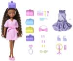 Mattel Barbie, Dream Besties, Get ready with Barbie! , papusa Brooklyn cu accesorii Papusa Barbie
