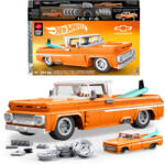 Mattel Brick Shop Mattel Brick Shop, Hot Wheels, Elite Series Custom ’62 Chevy Pickup, set de constructie, 858 elemente