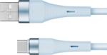 Krüger&Matz USB-kábel - USB-C típusú 1 m szilikon kék Kruger&Matz Basic (KM1268-1BL)