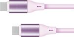 Krüger&Matz USB Type C - USB Type C 100 W 1 m szilikon rózsaszín Kruger&Matz Basic (KM1269-1P)