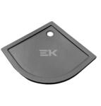 Sanotechnik ZEUS 90 íves zuhanytálca, antracitszürke, kőhatású, R550 (GR90sg) - ekereskedohaz