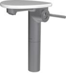 Laufen ADA Magasított egykaros mosdó csaptelep, tálca lyuk nélkül, Rozsdamentes Acél/Fényes Fehér HF506714501060 (HF506714501060)