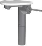 Laufen ADA Magasított egykaros mosdó csaptelep, tálca lyukkal, Rozsdamentes Acél/Matt Fehér HF506714502000 (HF506714502000)