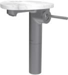 Laufen ADA Magasított egykaros mosdó csaptelep, tálca lyukkal, Rozsdamentes Acél/Márvány Fehér HF506714505000 (HF506714505000)