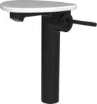 Laufen ADA Magasított egykaros mosdó csaptelep, tálca lyuk nélkül, Fekete/Fényes Fehér HF506714511060 (HF506714511060)