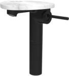 Laufen ADA Magasított egykaros mosdó csaptelep, tálca lyukkal, Fekete/Márvány Fehér HF506714515000 (HF506714515000)