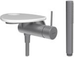 Laufen ADA Falra szerelt zuhany csaptelep, 1-pontos Simiboxhoz, kiegészítőkkel, tálca lyukkal, Rozsdamentes Acél/Fényes Fehér HF506755501000 (HF506755501000)