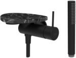 Laufen ADA Falra szerelt zuhany csaptelep, 1-pontos Simiboxhoz, kiegészítőkkel, tálca lyuk nélkül, Fekete/Márvány Fekete HF506755516060 (HF506755516060)