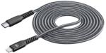 Cellularline Adatkábel Type-C-Lightning, Gyorstöltő, 120 cm, Kevlár Borítás, MFI Fekete
