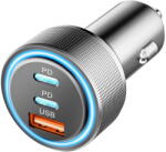 Techsuit C6 2x USB-C + USB-A PD3.0 QC3.0 65W Argintiu (KF2353918) - pcone