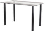 Leziter Masă de dining pătrată Riona 120 cm din sticlă neagră (LUA120B)