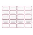  Füzetcimke egyszín, 1 ív/20 db (09055807)