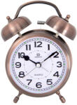 Merion fém ébresztőóra, quartz, barna, 3.5^ (6811-3)