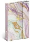 Realsystem Határidőnapló REALSYSTEM 110x160mm heti sárga lapos márneses záródású Pink marble 2027 (5412-PM) - robbitairodaszer