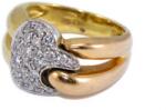 Ékszershop Tricolor gyémántos arany gyűrű (1314978)