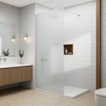 Water Fun Walk-in || Chrome zuhanyfal, savmart, matt üveggel 120, 200cm, 8mm, NANO (WAF-1200) - zuhanykabinpont