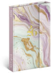 Realsystem Határidőnapló mágnessel záródó REALSYSTEM 110x160mm heti sárga lapos Pink marble 2026 (5412-PM) - papir-bolt
