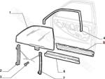 FIAT eredeti Bal külső vízlehúzó Seicento FIAT SEICENTO (46522153)