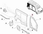 FIAT eredeti Bal oldalkeret Doblo FIAT DOBLO III (51810984)