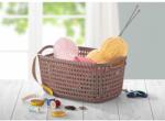 Rio Tároló kosár kötött mintás - több színben Szín: Barna 6l