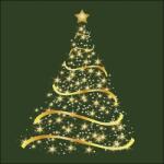 Ambiente Shining Tree green papírszalvéta 33x33cm, 20 db-os