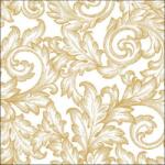 Ambiente Baroque Gold/White papírszalvéta 33x33cm, 20db-os - szep-otthon