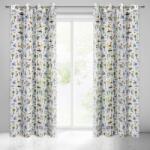 Takoy Draperie BILLY pentru camera copiilor din etamină cu imprimeu de animale colorate de 140 x 250 cm