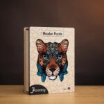  Misztikus párduc fa puzzle M Prémium fa doboz