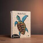  Tengeri teknős fa puzzle M Prémium fa doboz