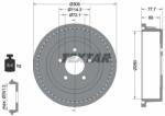 TEXTAR Tambur frana TEXTAR 94028100 (94028100) - centralcar