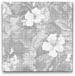  PontPöttyöző - Virágos háttér - Hibiszkusz Méret: 50x50cm, Keretezés: Műanyagtáblával, Szín: Kék