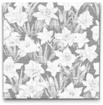  PontPöttyöző - Virágos háttér - Nárciszok Méret: 50x50cm, Keretezés: Műanyagtáblával, Szín: Piros