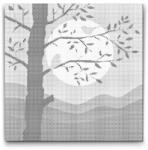  PontPöttyöző - Madarak sziluettje Méret: 50x50cm, Keretezés: Keret nélkül (csak a vászon), Szín: Fekete