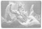  PontPöttyöző - Poseidon 3 Méret: 40x60cm, Keretezés: Keret nélkül (csak a vászon), Szín: Kék