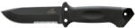 Gerber Cutit de supravietuire Gerber cu lama fixa zimtata si toc pentru picioare, lungimea lamei 12, 3 cm, LMF II Infantry Fixed Blade, otel carbon 420HC, negru (HCTS01419)
