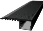 LED Solution Profil scară pentru benzi LED SCH1 negru Profil + Difuzor transparent cu prindere 2m