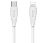 USAMS GREEN SERIES adatkábel (Type-C - lightning, 30W, gyorstöltő, 100cm) FEHÉR (SJ717USB02) (SJ717USB02)