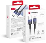Forcell F-ENERGY C351 Micro USB kábel USB A -ról Micro USB -ra QC3.0 2, 4A 18W Gradiens 1 m fekete
