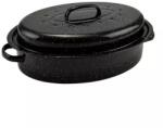 Perfect Home Tava Cuptor, Emailata, cu Capac pentru Gatit Rata, 37 x 26 cm, 3.5 l, Negru (MRK-10378)