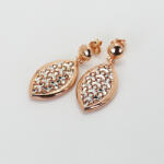  UNGARI Ezüst Fülbevaló - Rózsaarany Levél Alakú