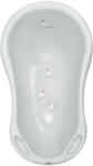MALTEX Bálna Minimal Babakád Leeresztő Dugóval 84cm - Sage Green, Ergonomikus és Csúszásmentes Kialakítás, Könnyen Tisztítható 0-36 Hónapos Korig
