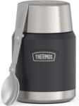 Thermos Termos pentru mâncare cu lingură pliabilă Icon, 470 ml, gri închis, 2 piese (173080)