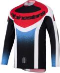 Alpinestars Tricou motocross Alpinestars Techstar Knif negru-alb-albastru-roșu (AIM170-0328)