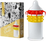 EGZO Lucky Dude - pontozott, csápos óvszer (1db) (5094028013246) - padlizsan