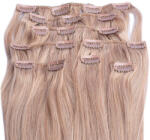 HairExtensionShop Csatos Emberi Póthaj Világos Aranyszőke Színben 50cm (Szín #18) (RC5018)
