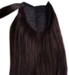 HairExtensionShop Lófarok Copf Emberi Póthaj Standard Natúr Barna Színben 50cm (Szín#2) (RP502)