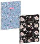 Ars Una Spirálfüzet vonalas ARS UNA Flowery A/4 60 lapos