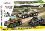 COBI COBI: Panzer I, Renault R35 și Valentine IX - Set de construcție 3 în 1 (2740) (COBI-2740)