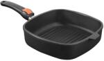 SKK Titánium szögletes grillserpenyő 26x26/8 cm, indukciós, levehető fogantyúval
